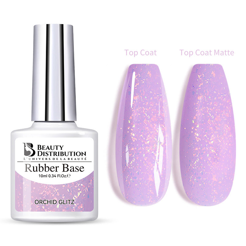 Rubber Base Gel Orchid Glitz 10ml