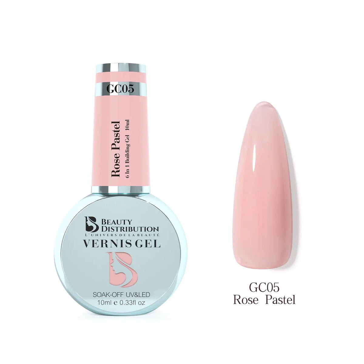 Gel de Construction 6-en-1 GC05 Rose Pastel BIAB 10ml