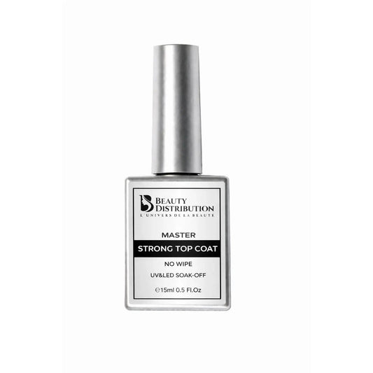 Strong Top Coat UV/LED Ultra Brillant sans résidu : L'éclat Diamant Proféssionnel 15 ml