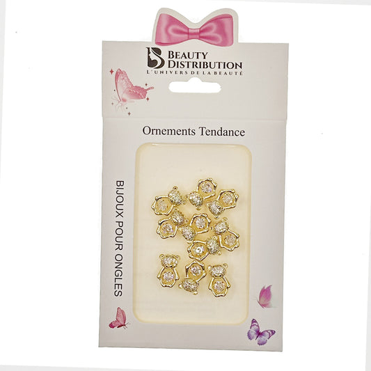 Bear Rhinestone Gold Diamant