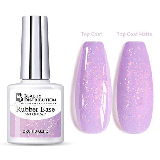 Rubber Base Gel Orchid Glitz 10ml