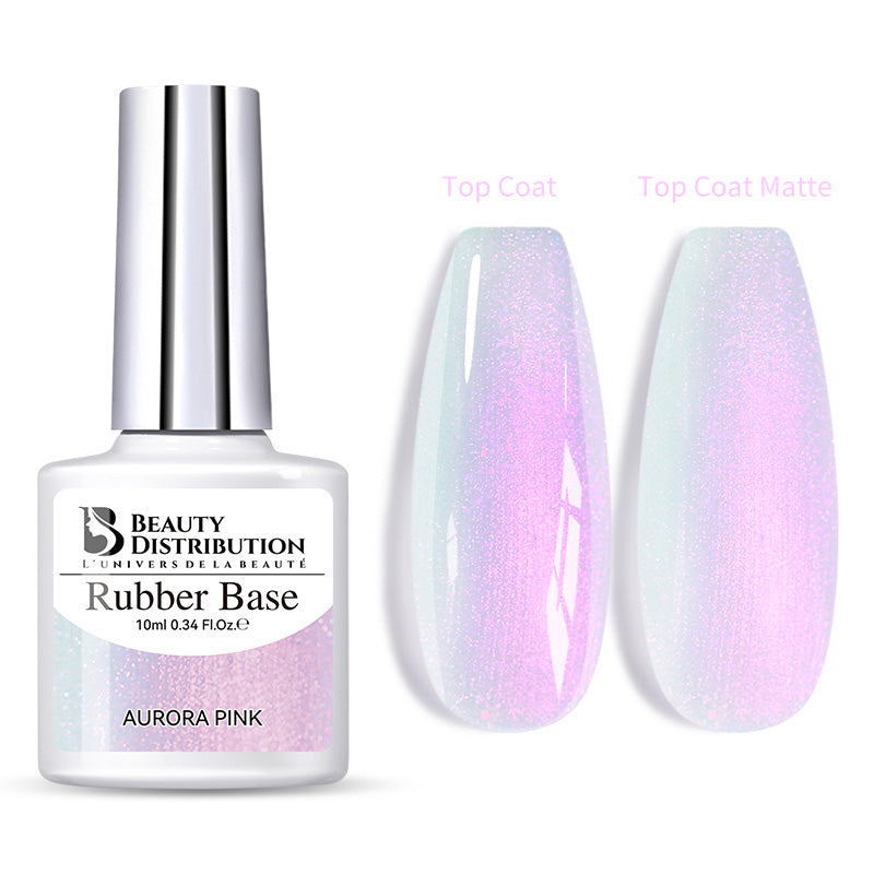 Rubber Base Gel Aurora Pink 10ml