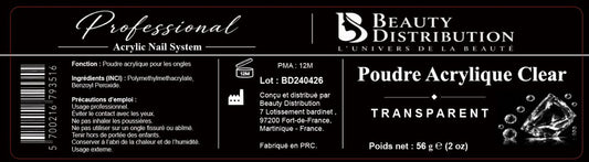 POUDRE ACRYLIQUE Clear  56 grammes